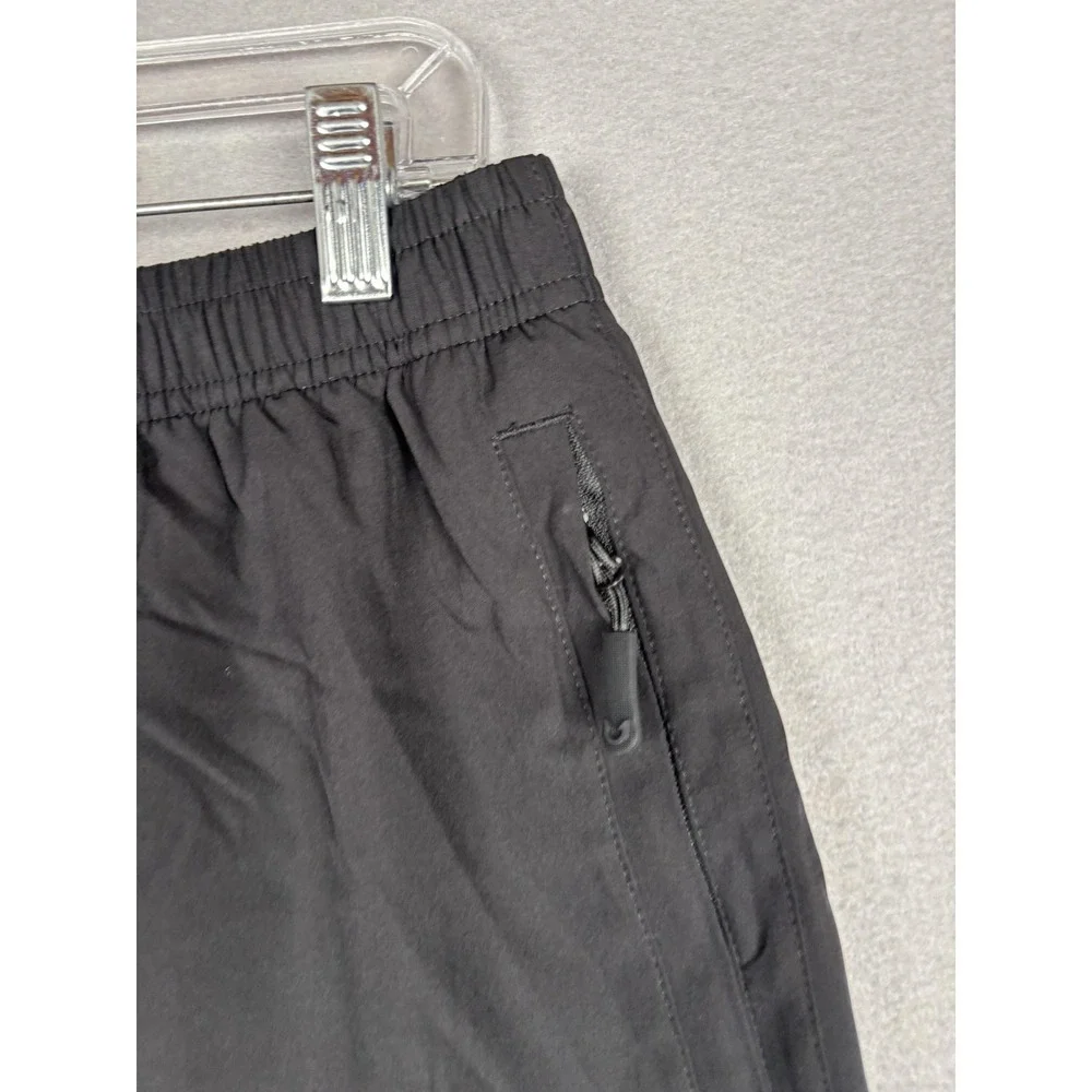 Northyard Shorts Mens Large Black Running Zip Pockets 8 Inseam Reflective Lined